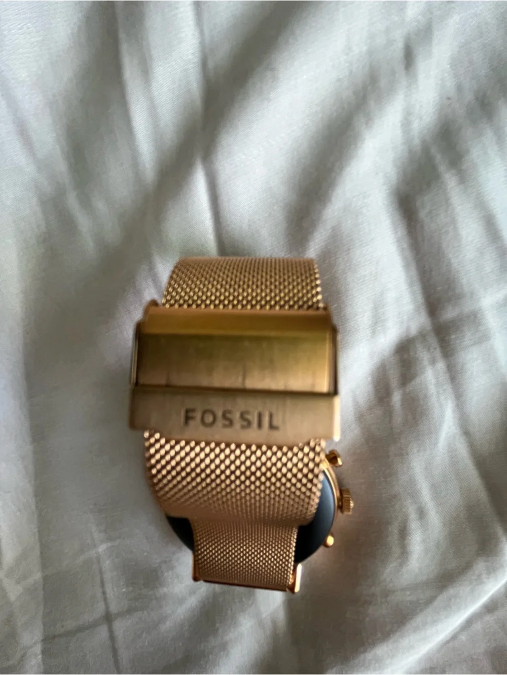 Fossil Rose Gold Mesh Strap Smart Watch
